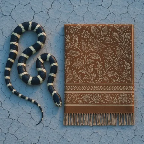 King Snake in a Sinuous Coiled Posture Showcasing its High