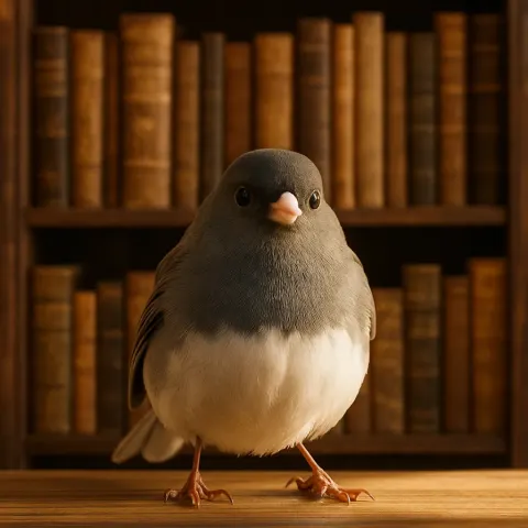 Junco Sits Centered at Eye Level