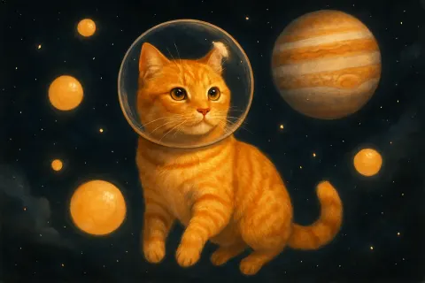 Delightful Ginger Tabby Cat Is Portrayed with Fur Displaying