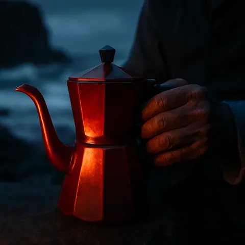 Dramatic Under-lighting from a Nearby Lantern Selectively Illuminates the Intensely