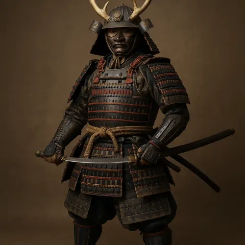 Customary Combat Garments Worn by Samurai Fighters During Japan's Feudal