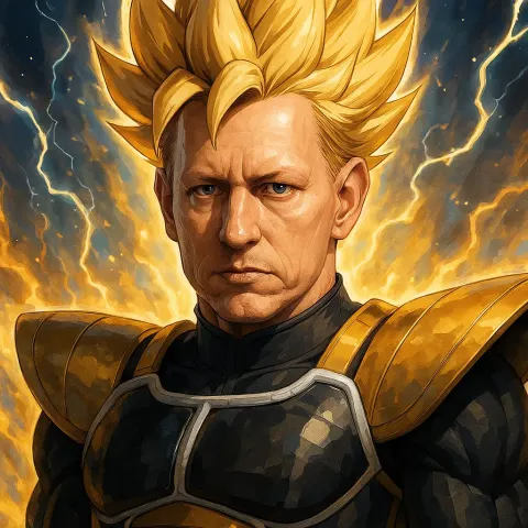 Digital Anime-style Artwork of Peter Thiel