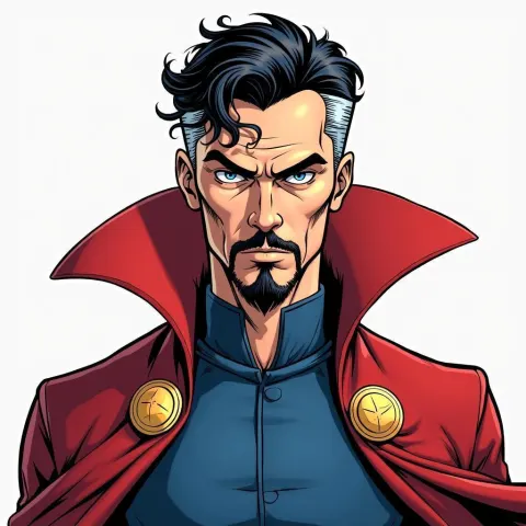 Dr Strange Comic Cover in Cutout Animation