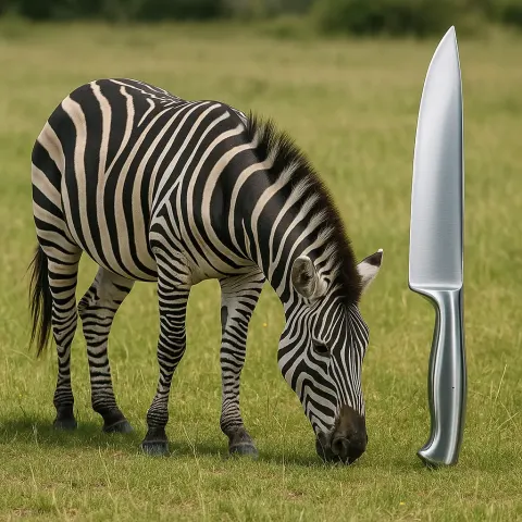Reflective Silver Knife