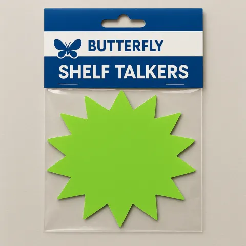 Package of Butterfly Brand Shelf Talkers