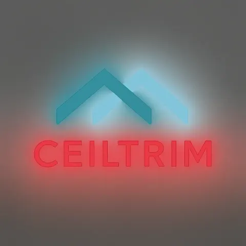 Minimalist Logo Featuring Two Overlapping Shapes Resembling Stylized Roof Forms
