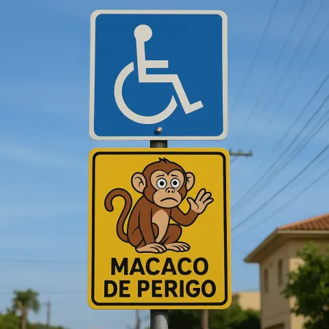 Street Sign Featuring a Handicapped Parking Sign