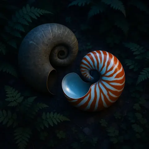Two Chambered Nautiluses—the First an Ancient