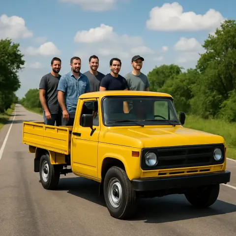 Group of Men Standing in the Back