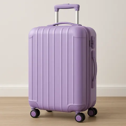 Suitcase in Lavender Color Meant for Travel Purposes