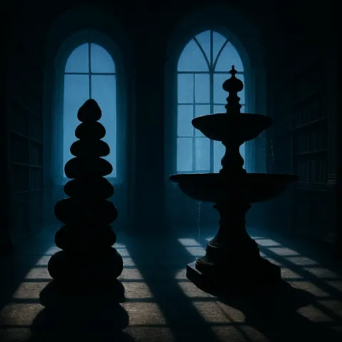 Cairn and Fountain in Profile
