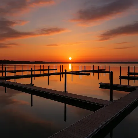 Tranquil Marina at Dusk