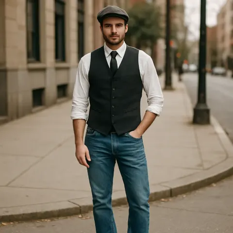 Man Wearing a Flat Cap