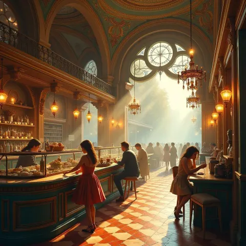 Vienna Coffeehouse Transformed Into Ornate Fantasy