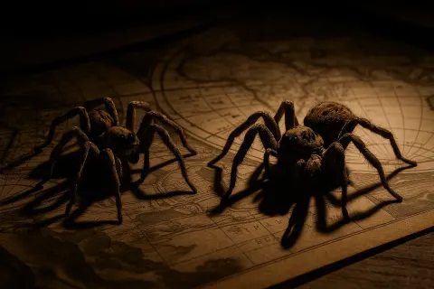 Two Diverse Wolf Spiders
