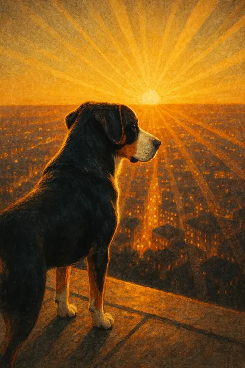 Single Greater Swiss Mountain Dog