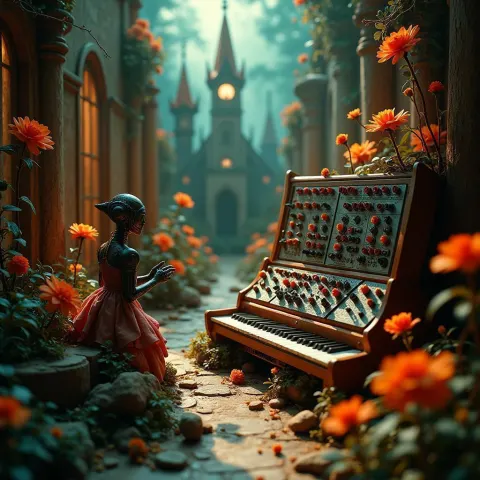 Surreal Stop Motion Odyssey of a Modular Synthesizer