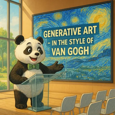 Animated Panda Character Is Featured in a Digital Image