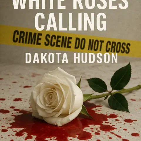 White Rose Lies on a Bloodstained Surface