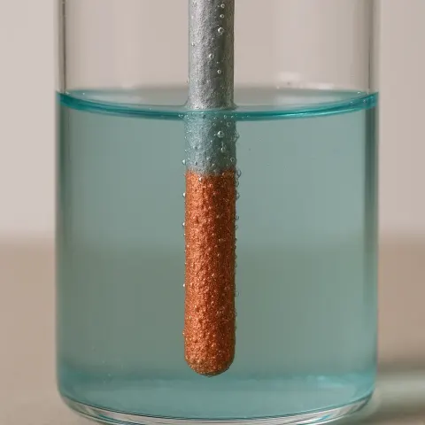 Zinc Rod Placed in a Copper Sulfate Solution