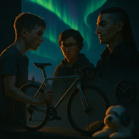 Sharp Twilight Side Lighting Dramatically Defines a Scarred Teenager