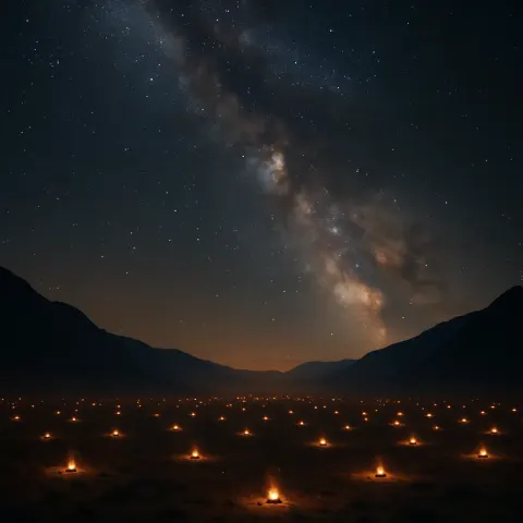 Countless Distant Campfires Dot a Vast