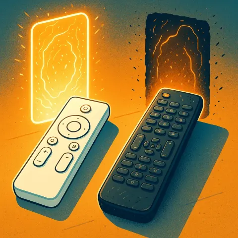 Pristine Pure White Remote Control Defined by its Minimalist Few
