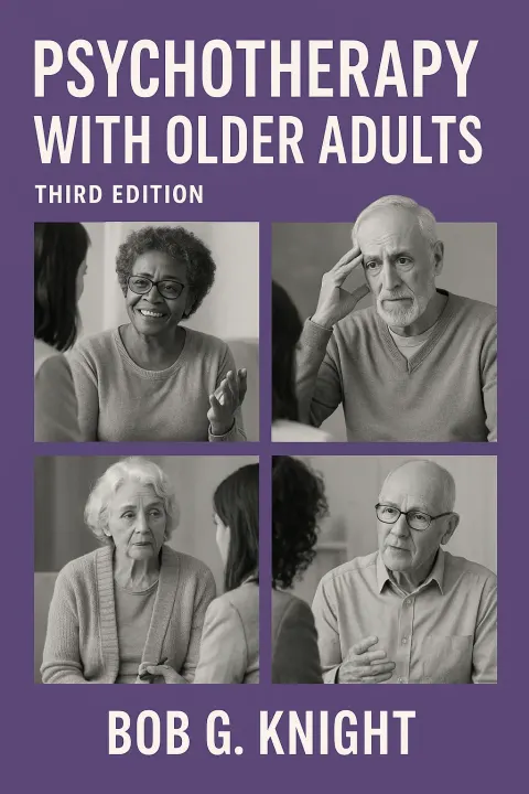 Book Cover with a Purple Background Featuring the Title "Psychotherapy