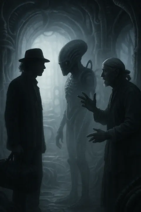 Three Figures—one Suggesting Both a Legendary Performer