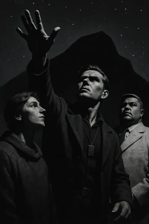 Director with a Defined Square Jawline and Pendant Dramatically Gestures