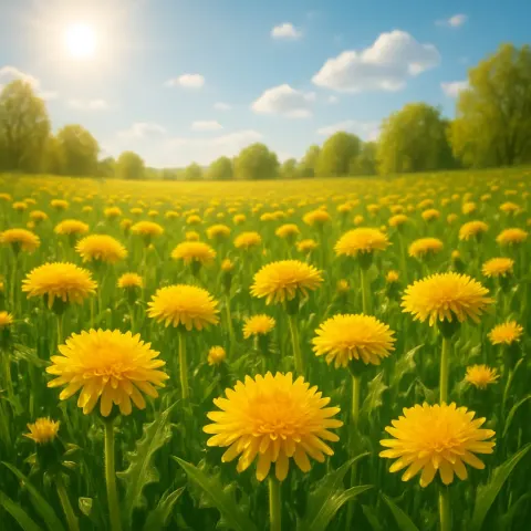 Field Filled with Vibrant