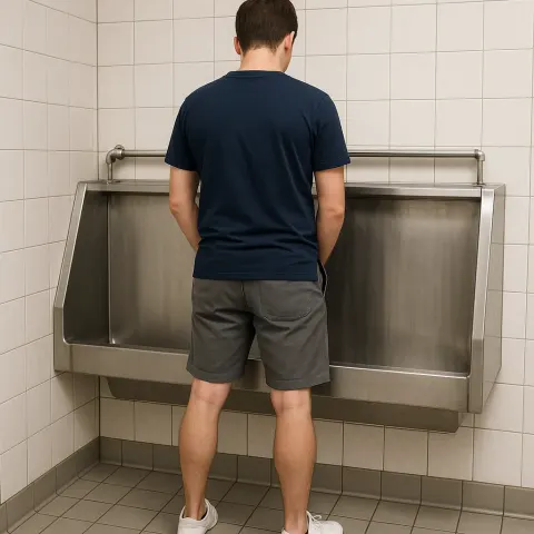 Person Wearing a Navy Blue Shirt