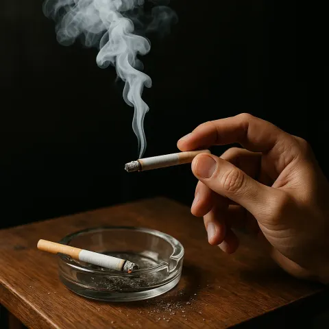 Curious Image Unfolds as Smoke Inexplicably Rises from the Unlit