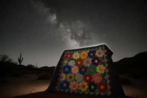 Pieced Floral and EPP Quilt