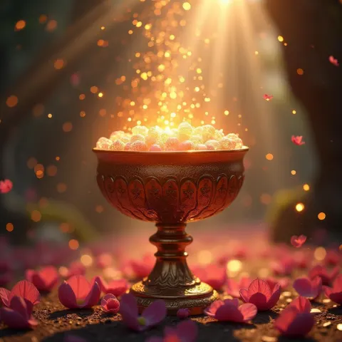 Enchanted Boba Chalice Glowing With Mystical Runes