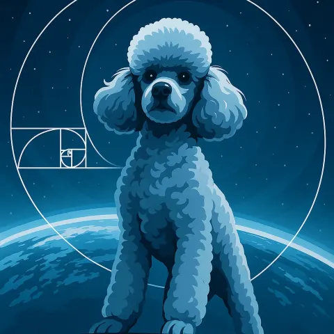 Single Silver Miniature Poodle