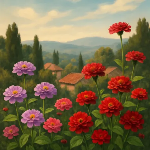 Assortment of Flourishing Flowers Takes Center Stage