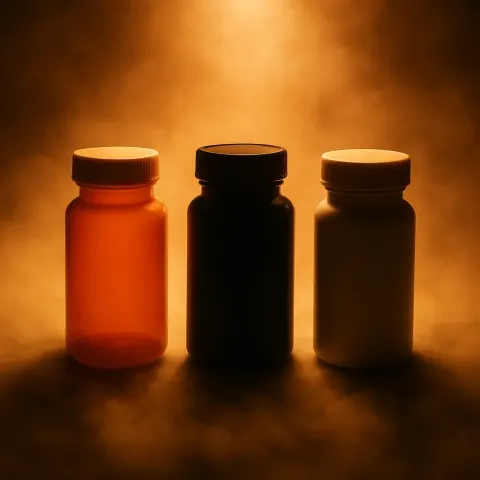 Three Diverse Pill Bottles