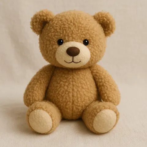 Single Sentence Describing a Stuffed Animal