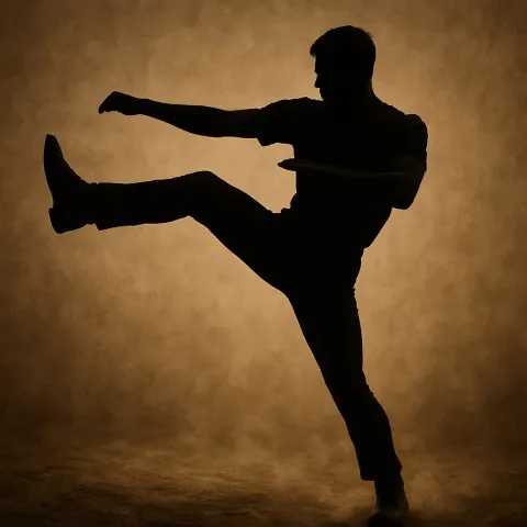 Figure Is Frozen in Motion