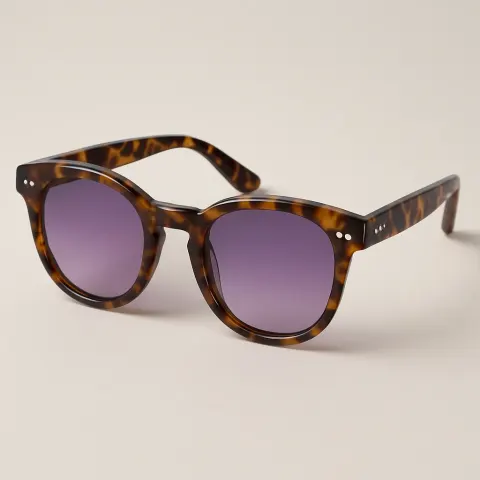 Pair of Sunglasses with a Patterned Tortoiseshell-style Frame