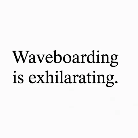 Write a One-word Sentence About Waveboard