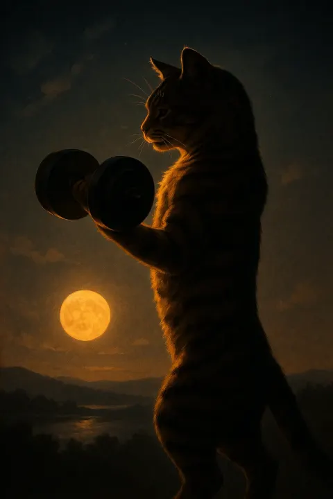 Warmly Silhouetted Tabby
