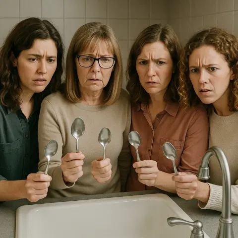 Number of Women Are Standing near a Sink