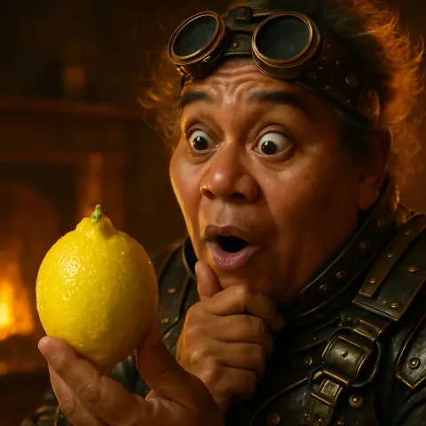 Middle-aged Steampunk Innovator's Face
