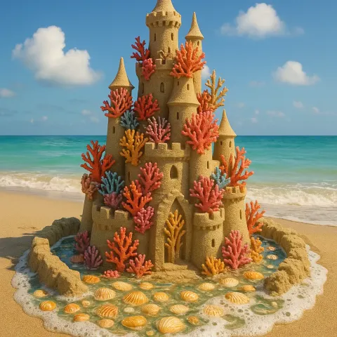 Majestic Sandcastle Rises High