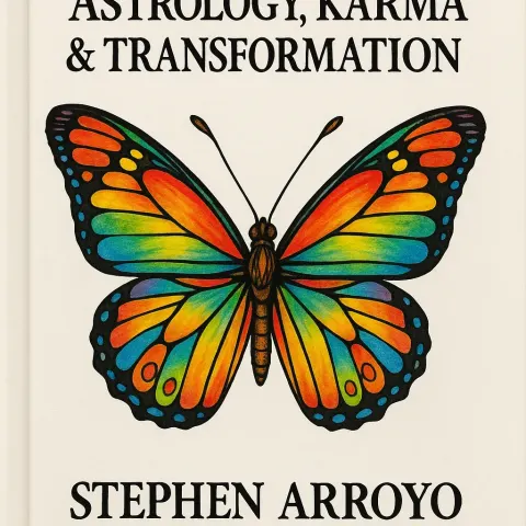 Colorful Butterfly Illustration on a White Book Cover Titled "Astrology