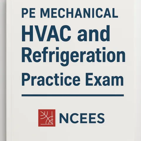 PE Mechanical Engineering HVAC and Refrigeration Practice Exam Cover