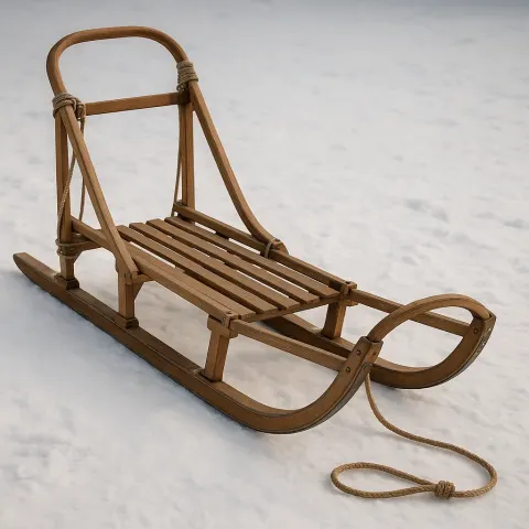 Durable Sled Crafted from Wood