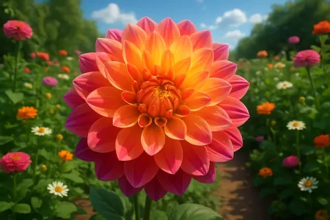Strikingly Detailed View of an Expansive Flower Taking Center Stage